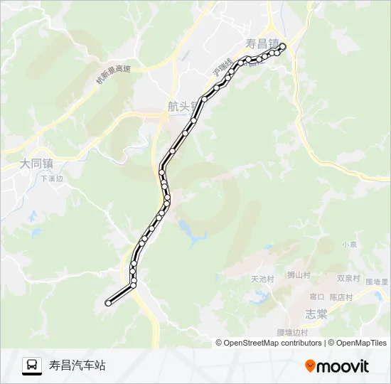 建德寿昌-彭家 Bus Line Map