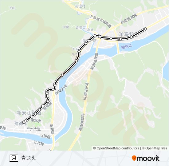 公交建德夜间4路的线路图