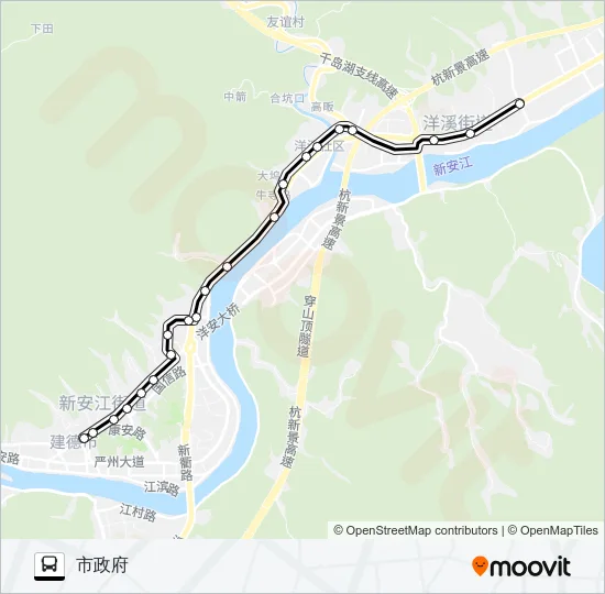 建德夜间4路 Bus Line Map