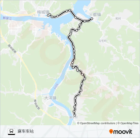 建德梅城-麻车 Bus Line Map