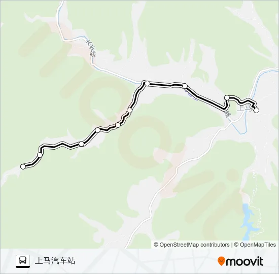 公交建德上马-小溪源路的线路图