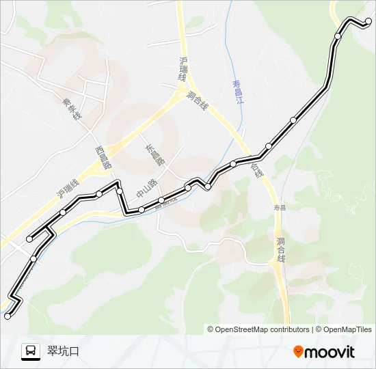 公交寿昌1路的线路图