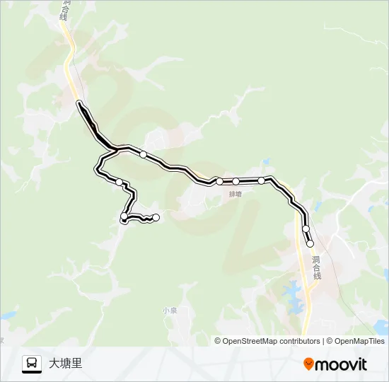 建德大慈岩-吴山边 Bus Line Map