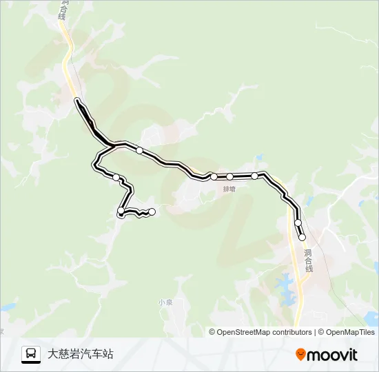 建德大慈岩-吴山边 Bus Line Map