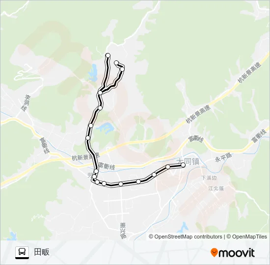 建德大同-白岭 Bus Line Map