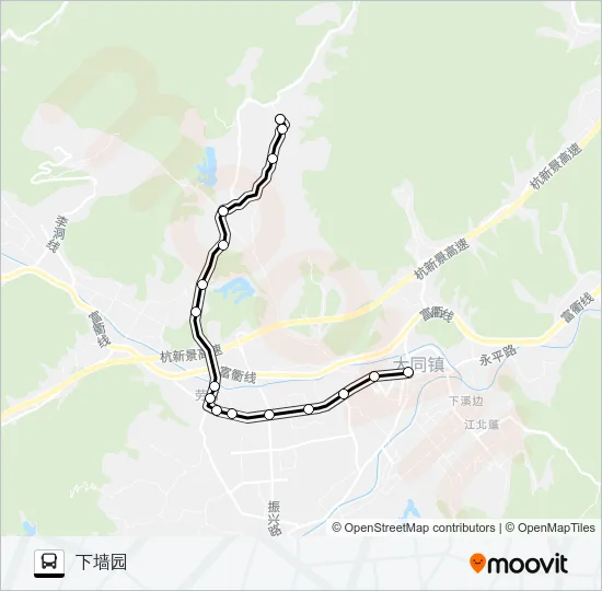 建德大同-白岭 Bus Line Map