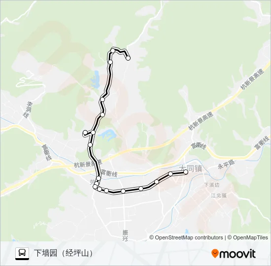 建德大同-白岭 Bus Line Map