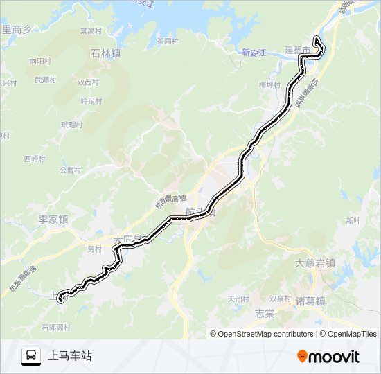 建德上马-新安江 bus Line Map