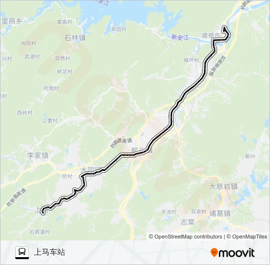 建德上马-新安江 Bus Line Map