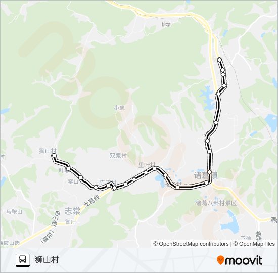 建德大慈岩-狮山村 bus Line Map