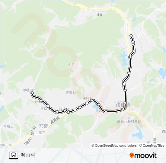 建德大慈岩-狮山村 Bus Line Map