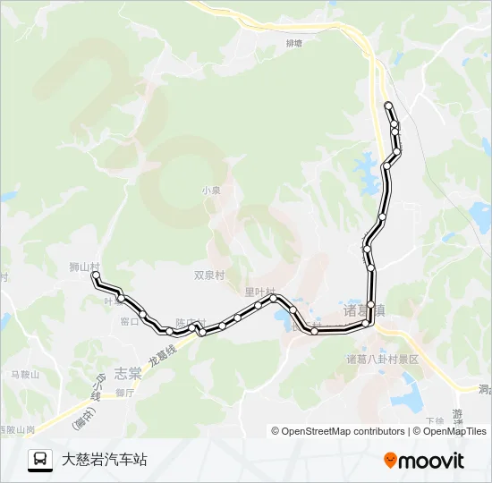建德大慈岩-狮山村 Bus Line Map
