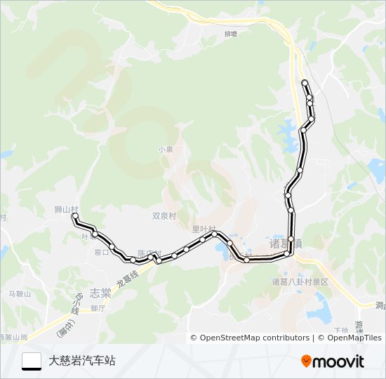 公交建德大慈岩-狮山村路的线路图