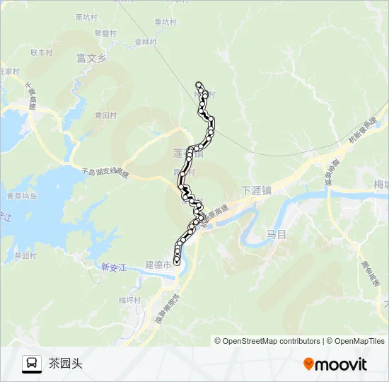 新安江-林茶 Bus Line Map