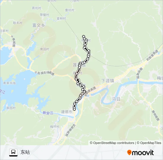 新安江-林茶 Bus Line Map