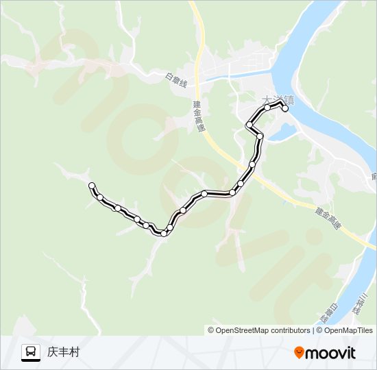 公交建德大洋-庆丰路的线路图