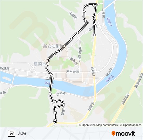 建德3路 bus Line Map