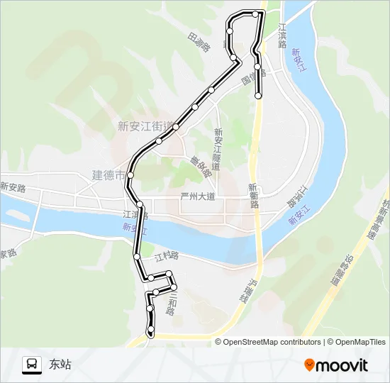 建德3路 Bus Line Map