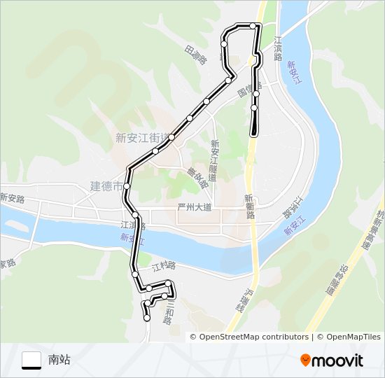 建德3路 bus Line Map