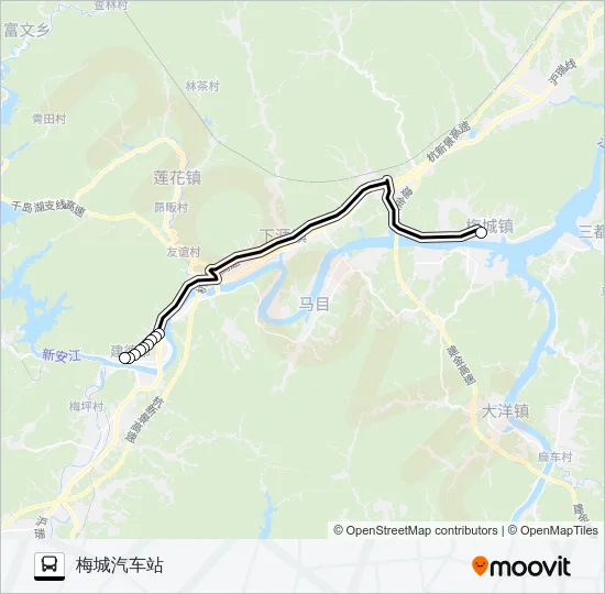 新梅快线 Bus Line Map