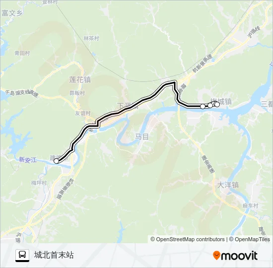 新梅快线 Bus Line Map