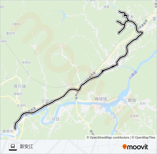 新安江-钦堂  Line Map