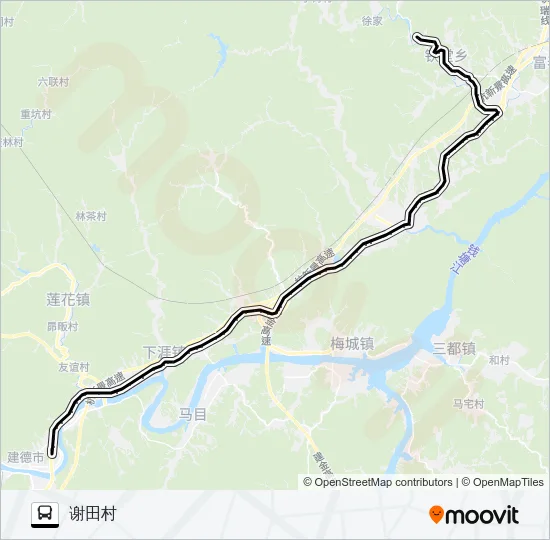 新安江-钦堂 Bus Line Map