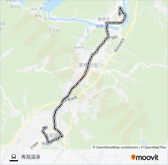 东站-寿昌温泉 Bus Line Map