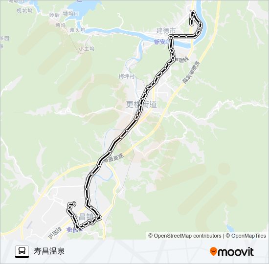 公交东站-寿昌温泉路的线路图