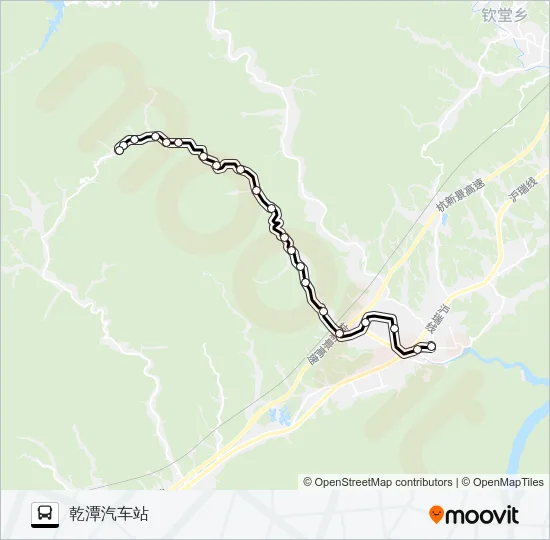 建德乾潭-方家 Bus Line Map