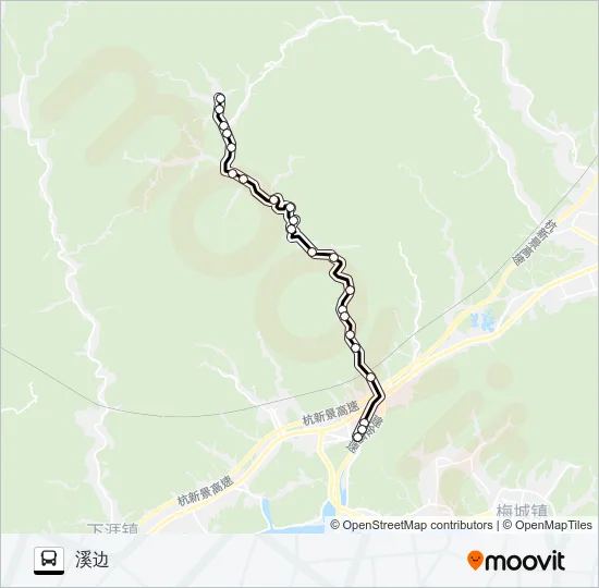 建德杨村桥-长宁 Bus Line Map