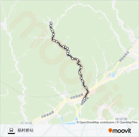 建德杨村桥-长宁 Bus Line Map