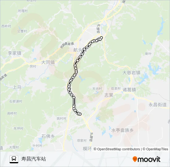 寿昌-大店口 Bus Line Map