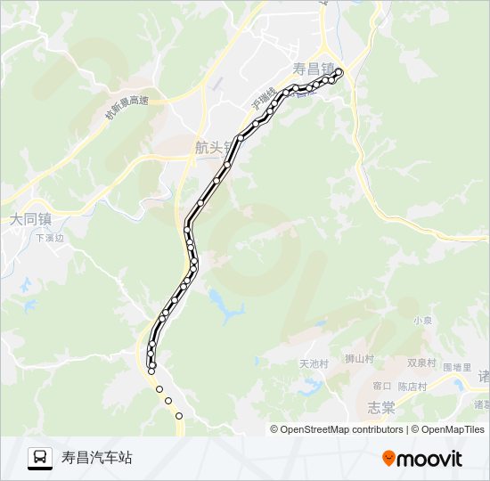 公交寿昌-大店口路的线路图