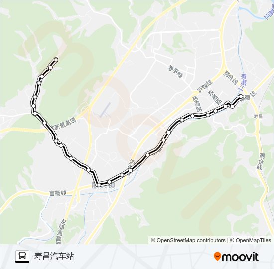 建德寿昌-石岭角 Bus Line Map