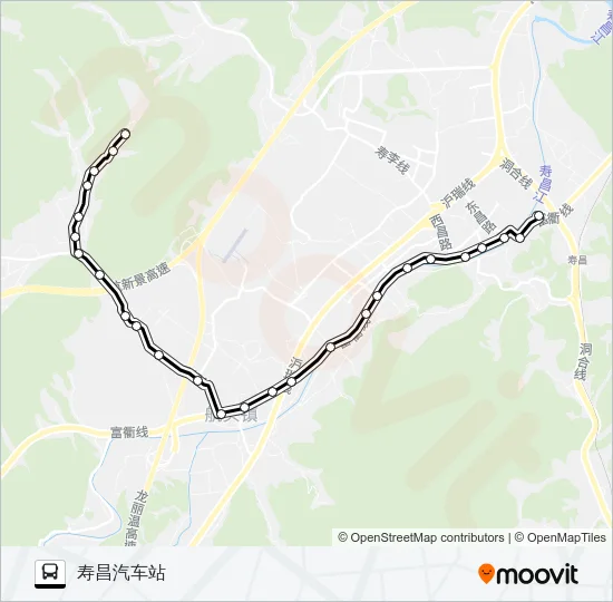 公交建德寿昌-石岭角路的线路图