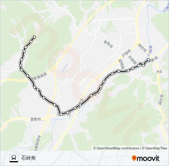 公交建德寿昌-石岭角路的线路图