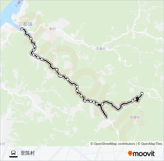 建德三都-里陈 Bus Line Map