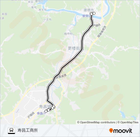 公交新寿快路的线路图