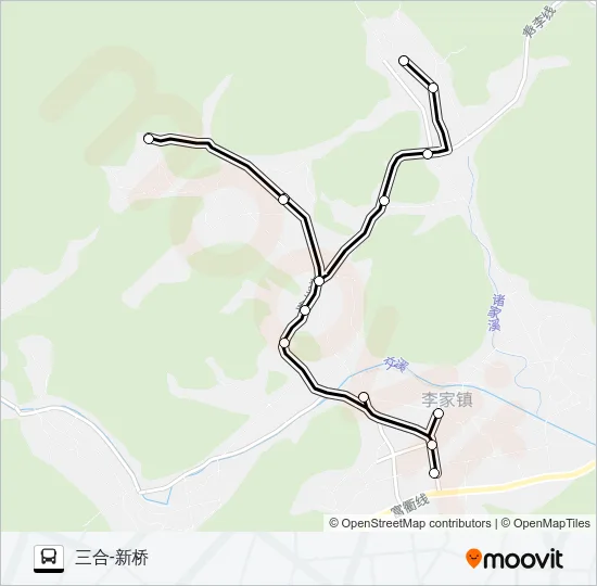 建德李家-新桥 Bus Line Map