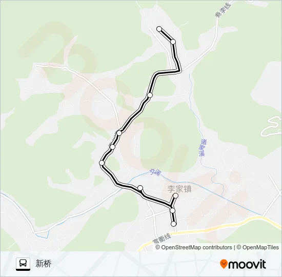 建德李家-新桥 Bus Line Map