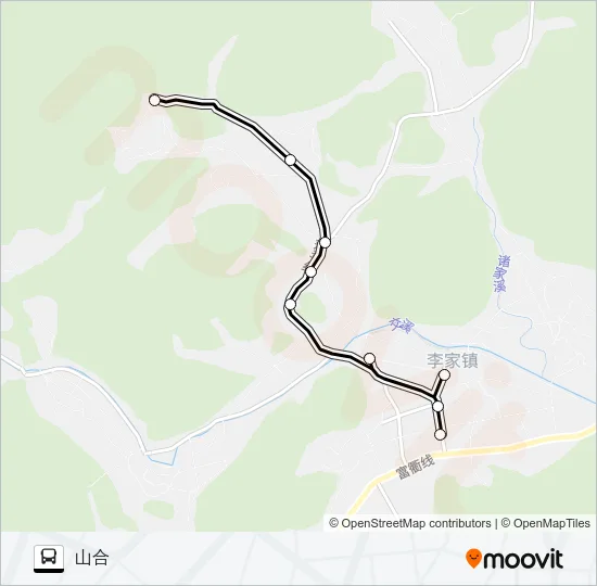 建德李家-新桥 Bus Line Map