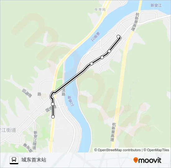 建德夜间1路 Bus Line Map