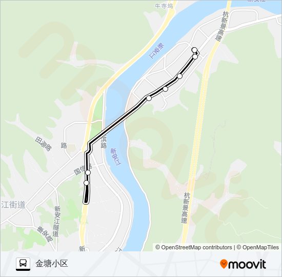 建德夜间1路 bus Line Map