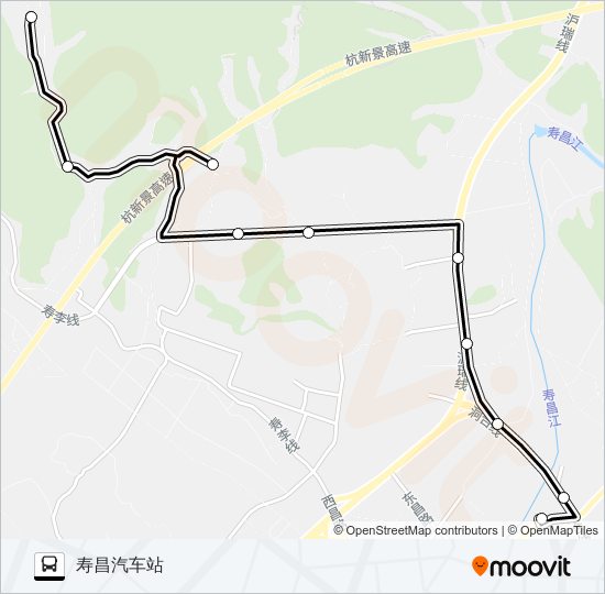 公交建德寿昌-余洪路的线路图