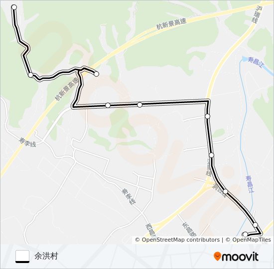 公交建德寿昌-余洪路的线路图