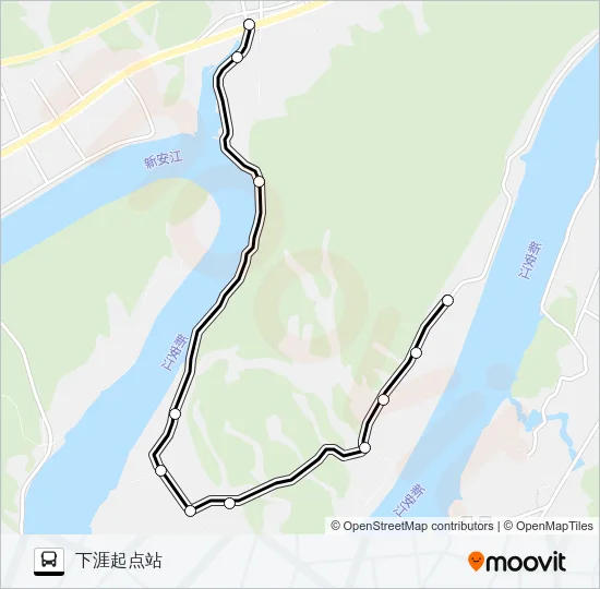 下涯-之江 Bus Line Map