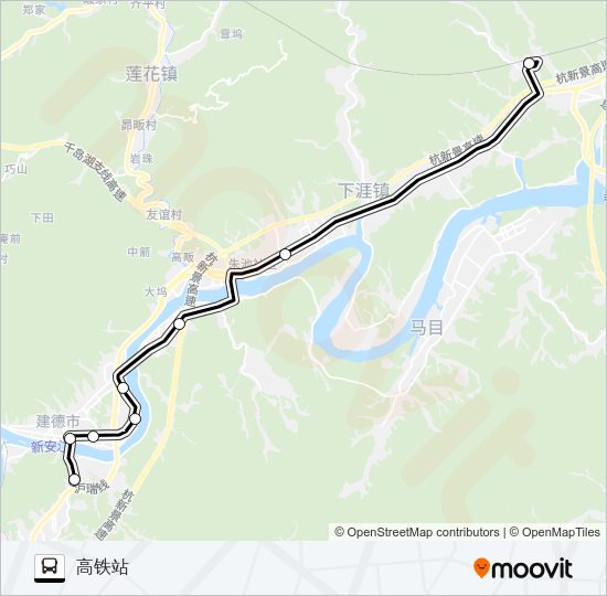 公交建德201路的线路图