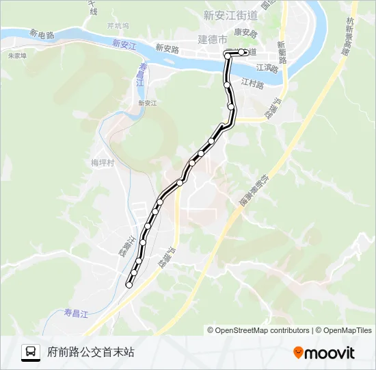 建德7路 Bus Line Map