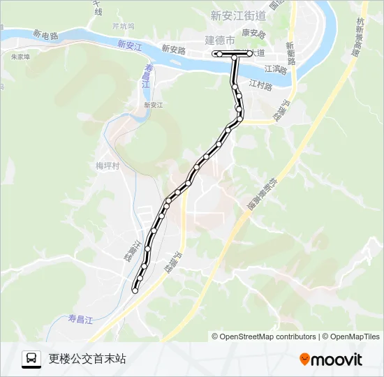 建德7路 Bus Line Map
